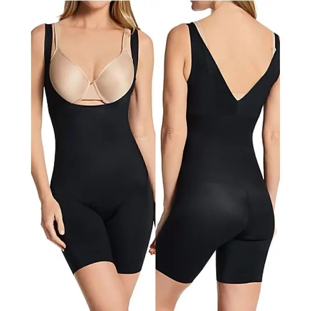 LEONISA NWT Total Smooth Undetectable Step-in Mid-Thigh Body Shaper M